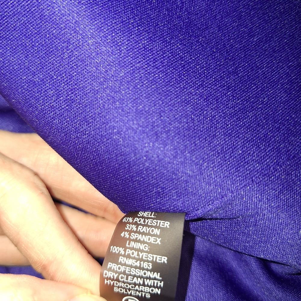 Calvin Klein Sleeveless Purple / Blue Midi Dress / Size 14w - Picture 10 of 11